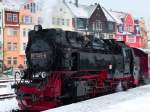 99 7245-6 wartet vormitags am 29.12.2014 in Nordhausen-Nord auf den Start Richtung Brocken