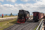 99 7237-3 - gerade mit ihrem Zug auf dem Brocken angekommen - wurde beim Umsetzen am 16.08.16 fotografiert.
