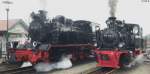 99 4804-9 und 99 4652 der RÜBB in Putbus am 15.03.2015