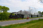 Döllnitzbahn Sächsische IV K 99 584 in Glossen auf der Schmalspurbahn Strecke Oschatz – Mügeln - Glossen  10.05.2020