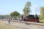 SDG 99 608 mit dem P 177 nach Benndorf, am 30.09.2023 in Hettstedt-Kupferkammerh�tte.