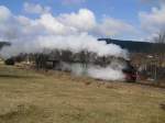 99 582 macht am 20.03.11 die Teddybrfahrten in Schnheide.