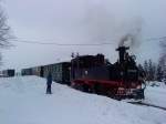 99 582 bei Rangierabeiten in Schnheide, am 31.01.10