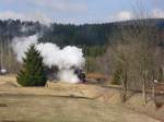 99 582 macht am 20.03.11 die Teddybrfahrten in Schnheide.