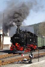 99 1715-4 bei der Ausfahrt Schmalzgrube am 12.04.09