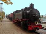 Diese Lok , 99 791 , ist z.Zt. leider nicht einsatzbereit. Sie steht auf einem Abstellgleis im Bahnhof Radebeul-Ost, bei Dresden. 23.10.2012