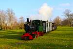 Feldbahnmuseum Frankfurt am Main Lok 5 Jung Hilax Bn2t am 03.12.23 beim Nikolausfahrtag