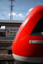 Ein Blick auf die Schnauze des 612 132 mit Weitwinkel am 11.06.08 im Hbf Nrnberg