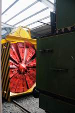 Blick auf das  Schneidewerk  der an die berhmte XRODT angelehnte Henschel-Dampfschneeschleuder.