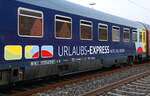 URLAUBS-EXPRESS UEx 1384 von Verona nach Düsseldorf (Gemünden/Main, planmäßiger Betriebshalt: an 3:07, ab 4:08 Uhr), am 27.06.2021 nach umfangreichen Rangiermanövern mit ca. 80min verspätet.