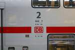 Beschriftung an DB Fernverkehr Bombardier Doppelstockgarnitur am 02.12.22 in Frankfurt am Main Hbf