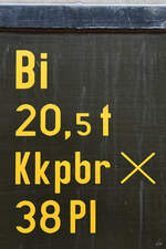 Die Beschriftung am Einheits-Durchgangswagen 27 908  Münster , welcher im Jahr 1930 gebaut wurde.