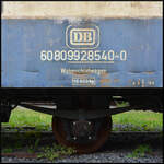 Detailansicht des Wohnschlafwagen 60 80 99 28 540-0 am 18.05.2025 beim Lokschuppenfest der Museumseisenbahn Hanau im historischen BW.