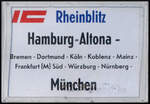 Abschied IC 1: Am 07.10.2026 verkehrte der Abschieds IC 111 "Rheinblitz" von Hamburg-Altona nach M�nchen.