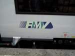 RMV Aufkleber an einen Lint 41 der HLB/TSB am 24.08.13 in Frankfurt am Main