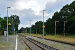 Blick über die Bahnsteige in Flechtingen.