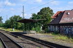Blick auf einen alten Bahnsteig in Magdeburg Buckau.