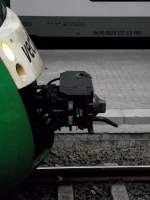 Die Kupplung eines Vectus Lint 41 am 21.11.13 in Wiesbaden Hbf 