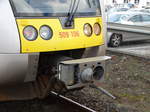 Scheinwerfer und Kupplung eines HLB Stadler GTW VT 101 am 27.02.17 in Gelnhausen Bhf