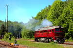 120 274-6 bei der Fahrzeugparade zu den 25. Schwarzenberger Eisenbahntagen.