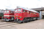 DB Museum 120 198-7 und EBS V200 507 am 28.05.2022 beim Eisenbahnfest des Thüringer Eisenbahnvereins im ehem.