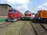 2 mal  Sowjetpower  120 269-6 und 232 004-2 beim Heizhausfest in Chemnitz.