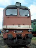 Diesellok der BR 120 in Stafurt, 2005