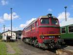  Taigatrommel  220 507 (ex V200 507 DR) der Leipziger Eisenbahnverkehrsgesellschaft in Nossen - 31.07.2005  