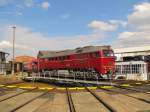 DB Museum 120 274-6 am 06.04.2015 während dem Osterfest auf der Drehscheibe im Eisenbahnmuseum Arnstadt.