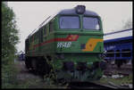 Am 28.4.2004 brachte die WAB Lok 26 um 17.50 Uhr einen Güterzug zur Entladung in den Bahnhof Ostercappeln.