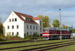 DB Museum 120 198-7 am 13.10.2019 beim Eisenbahnfest zum Ziebelmarkt im Eisenbahnmuseum Weimar.