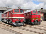 DB Museum 120 198-7 und EBS V200 507 am 28.05.2022 beim Eisenbahnfest des Thüringer Eisenbahnvereins im ehem. Bw Weimar.