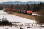 AL 44, ex 110 891 der Augsburger Localbahn mit 89602 bei Peiting (05.02.2009)