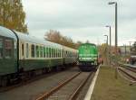 EB 20  Lisa 1  bei Fhrerstandsmitfahrten im Bf Karsdorf, anlsslich des 120. Geburtstags der Unstrutbahn; 25.10.2009