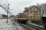 Als 201 588 mit 18602 am 20.03.1992 im Bf Gttengrn-Gefell hielt, war das Ende des Personenverkehrs auf der Strecke Schnberg (Vogtl.) - Hirschberg (KBS 548) schon absehbar, auch juristisches