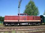110 025-4 war am 20.08.11 mit einem Bag Wagenzug zum 21.