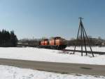 AL 41, ex 201 828 und AL 44, ex 110 891 der Augsburger Lokalbahn vor Landsberg am Lech (14.03.2006)