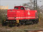 Gesichtet whrend der Revier-Rundfahrt mit der HEG: Lok Georg (exDB201 833-1) der Martin-Rose Gleisbau in Oberhausen-West.