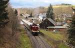 112 331-4 (OSEF) fuhr am 14.12.19 einen Sonderzug von Schwarzenberg nach Schlettau.