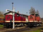 112 331-4 und 110 101-3 konnte man zum BW-Fest am 17.04.10 bei wunderschnem Wetter in Nossen bewundern.