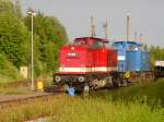 112 565-7 und eine 204 der PRESS stehen am 20.06.10 in Espenhain.