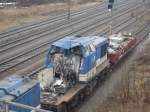 202 459 wurde von 202 811 (V100 003)ins RAW Stendal am 11.01.2011 geschleppt sie hatte einen Unfall.