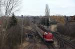 112 708 mit Kohlezug am 06.02.2011 in Trglitz