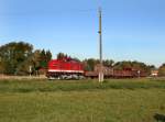 Die 112 708 mit einem Fotogterzug am 16.10.2011 unterwegs bei Ohrdruf.