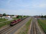 Ausfahrt eines Gterzuges aus Halberstadt nach Magdeburg am 10.06.2013