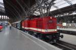 Press 112 565-7 mit Sonderzug Aue - Leipzig im Hbf Leipzig zurrck Fahrt nach Aue 03.10.2015 