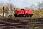 Die 202 822-3 der WFL (98 80 3202 822-3 D-WFL) abgestellt am 23.04.2016 im Bahnhof Oranienburg.