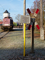 Blick auf die ehemalige DB 202 299 von der Zufahrt zum ehemaligen BW Nordhausen.