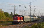 112 565-7 der Pressnitztalbahn GmbH mit dem Sonderzug von Leipzig  zu den Dampfloktagen im Werk Meiningen in Großkorbetha 01.09.2018