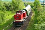 112 565-7 der PRESS am 23.5.2021 mit einem Sonderzug auf dem Weg von Katzhütte zurück nach Chemnitz.